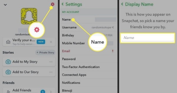 how to change username in snapchat
